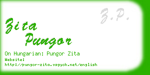 zita pungor business card